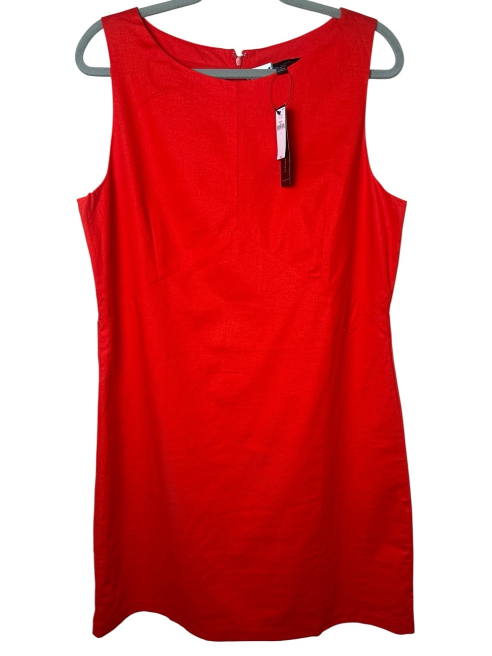 NWT Banana Republic Large Bright Red Linen-Blend Dress